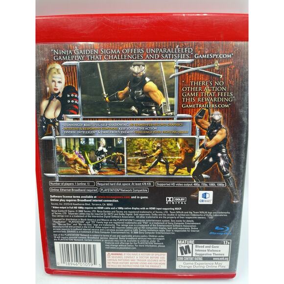 Ninja Gaiden Sigma (Sony PlayStation 3, 2007) CIB - Picture 7 of 9